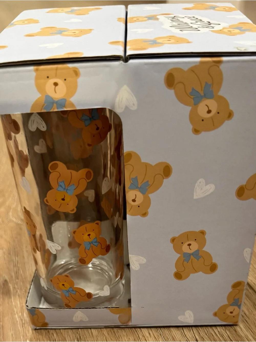 Brown Teddy Bear Cocktail Glasses - Set of 4